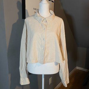 Divided Corduroy Crop Top